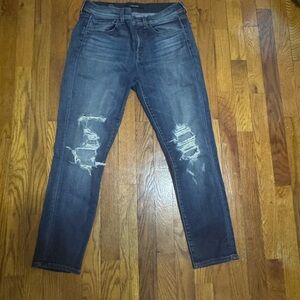 Distressed Blue Jeans